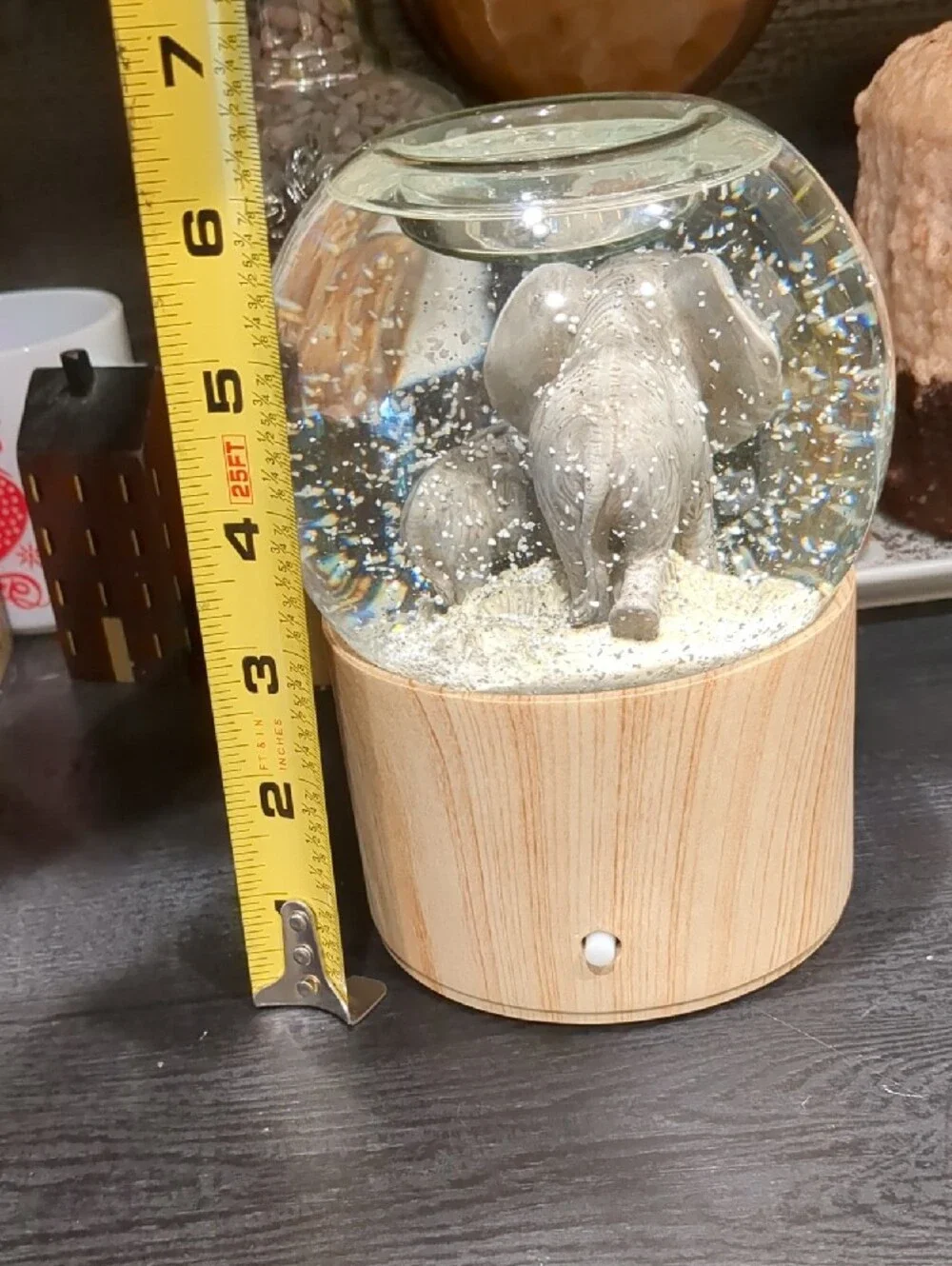 Partylite Natures Wonder Love Seregeti Elephant Snow Globe Votive Candle Holder - Picture 6 of 10